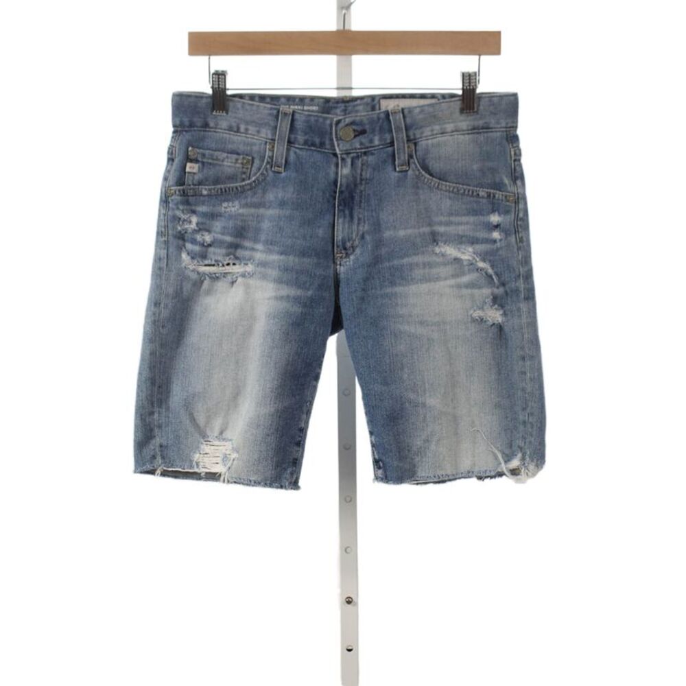 AG-ED Denim Womens Cut-Off Blue Button Cotton Shorts Size 26